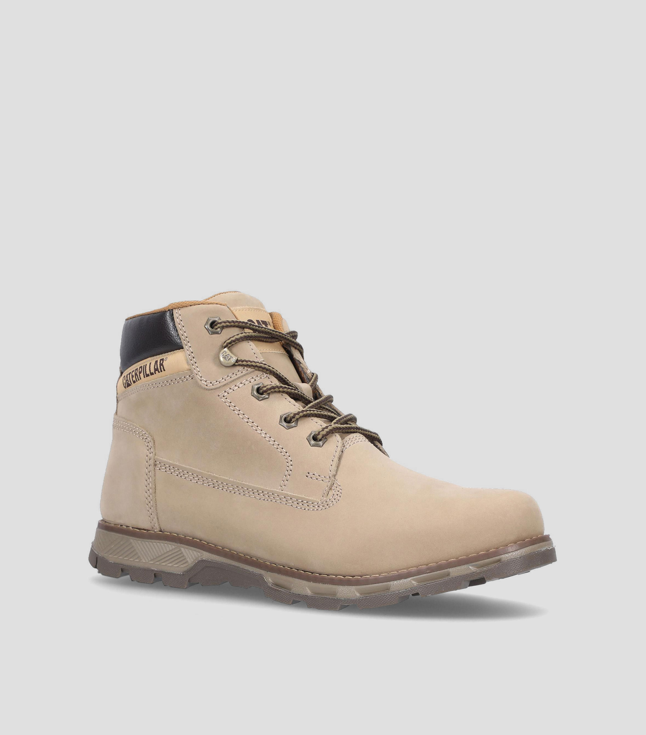 Botas casuales con tacón bajo ancho en cuero Hombre